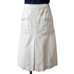 OLD CELINE 馬車チェーン付フレアデニムスカート（白） | Vintage