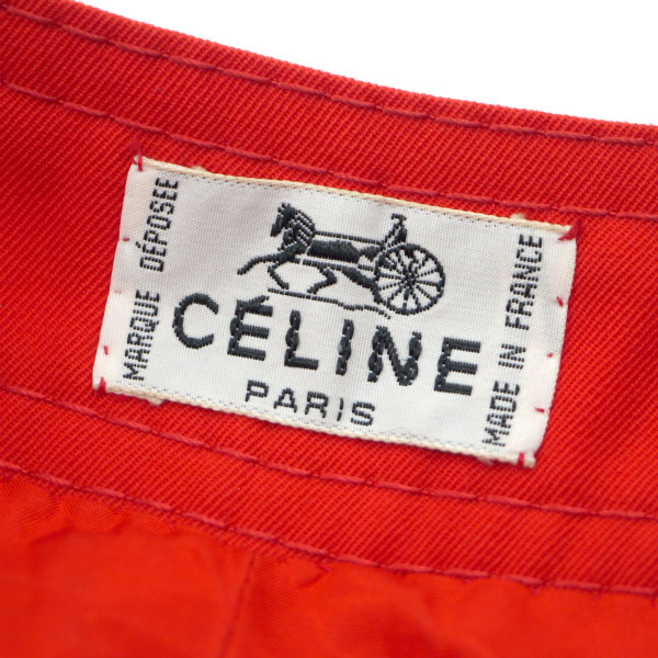 OLD CELINE フロント馬車ボタンフレアスカート（赤） | Vintage Shop 