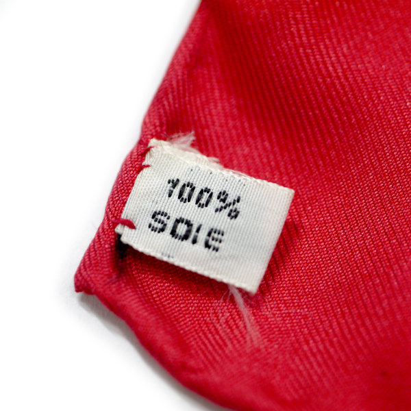 HERMES 大判カレ90 スカーフMAILLONS（赤×紺/鎖の環） | Vintage Shop 
