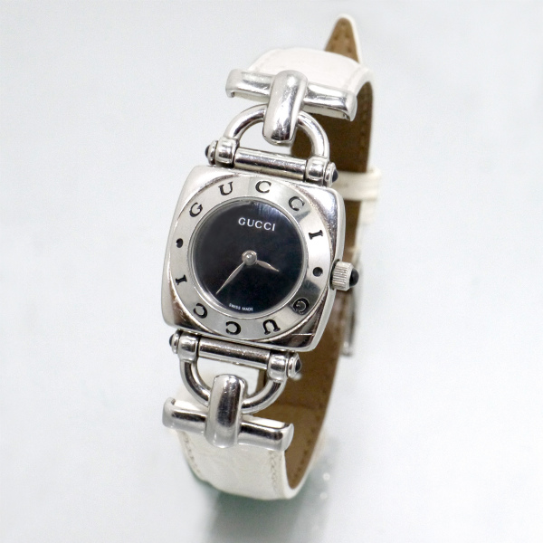 OLD Gucci ホースビット腕時計（シルバー・白） | Vintage Shop 