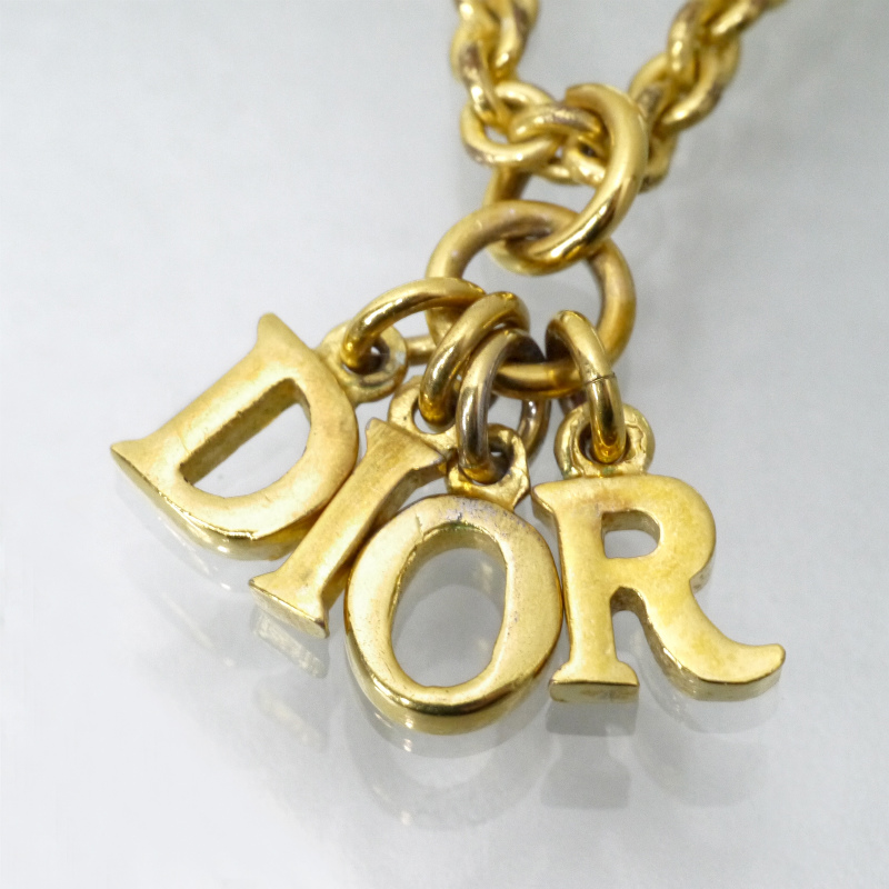 C.Dior ミニロゴチャームネックレス（ゴールド） | Vintage Shop 