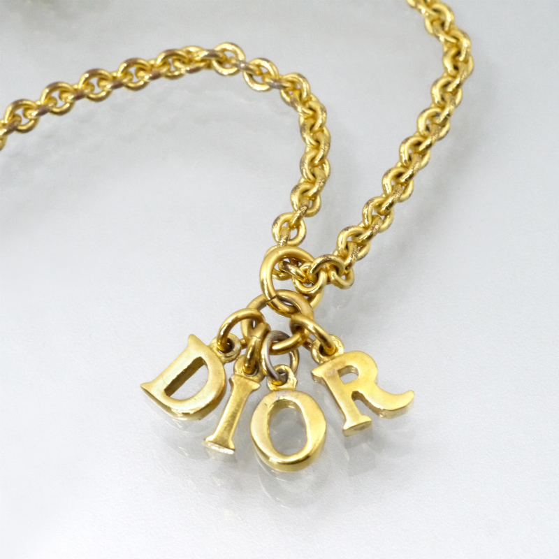C.Dior ミニロゴチャームネックレス（ゴールド） | Vintage Shop