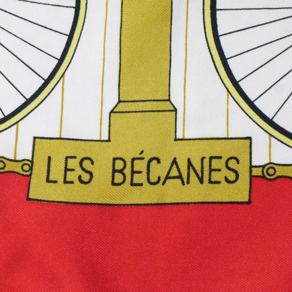 HERMES 大判カレ90スカーフ LES BECANES（赤系/自転車） | Vintage Shop RococoVintage Shop  Rococo