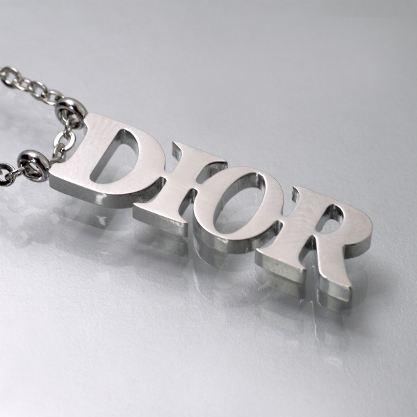 C.Dior ロゴチャームプレートネックレス（シルバー） | Vintage Shop 