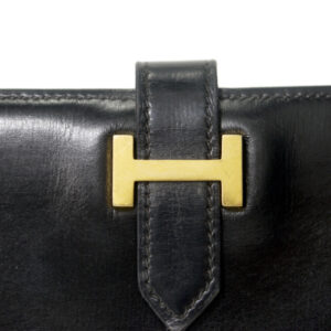 HERMES ベアンクラシック長財布ボックスカーフ（黒） | Vintage ...
