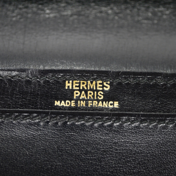 HERMES ベアンクラシック長財布ボックスカーフ（黒） | Vintage Shop 
