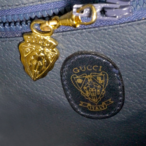 OLD Gucci レア!ブーツマーク金具ショルダー（青） | Vintage Shop