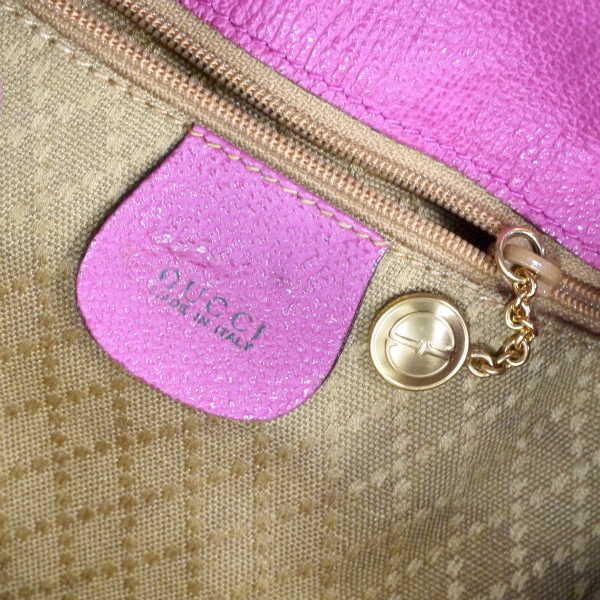 OLD Gucci スエードバンブー巾着リュック（ピンク） | Vintage Shop 