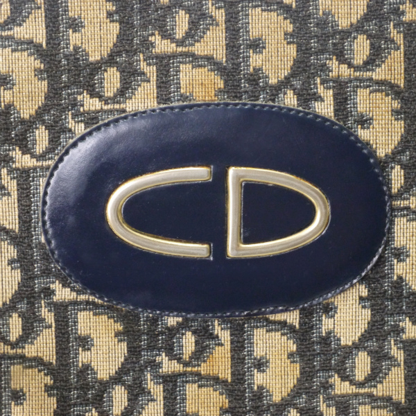 OLD Dior トロッター柄CDロゴトートショルダーバッグ（青） | Vintage 