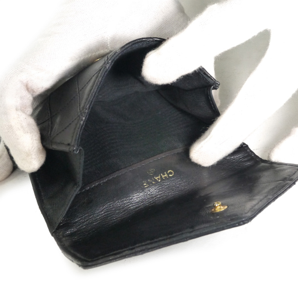 OLD CHANEL ビコローレWホック２つ折り財布（黒） | Vintage Shop Rococo